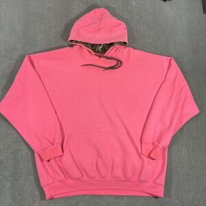 Mossy Oak Women's XL Pink Camo Lined Pullover Hoodie Sweatshirt
